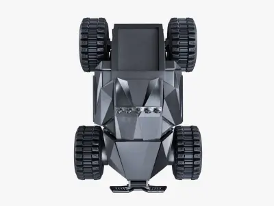 Sci-fi Car PBR Low-poly 3D model