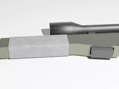 AWM Sniper Low-poly 3D model