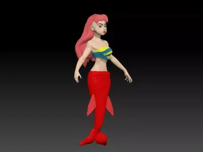 Mermaid Character - Updated Version 3D model