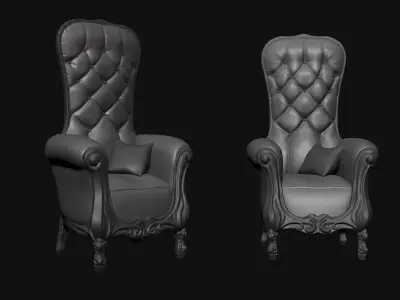 Old Armchair - Diorama Art 3D print model