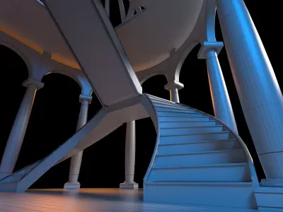 Architecture arched structure 3D model