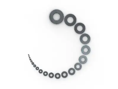 Washer ISO 7089 DIN 125 3D model