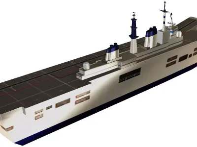 Aircraft Carrier Military Warship 3D model