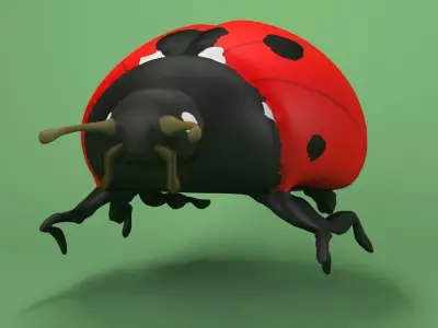 Ladybug Coccinellidae LOWPOLY Low-poly 3D model