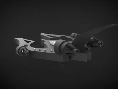 Spaceship Fighter Low-poly 3D model