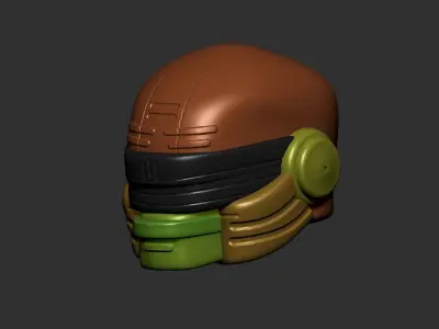 helmet high poly sculpt 3d printable ver 7 3D model 3D model 224