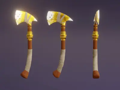 Light Axe - Holy Axe - Model 01 Low-poly 3D model
