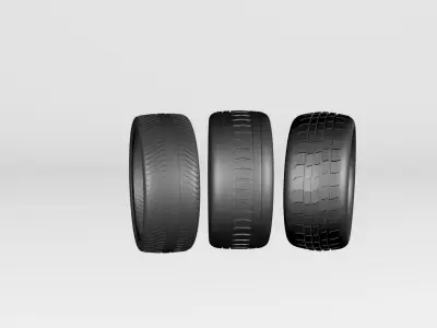3d tyre and rim pack 3D model