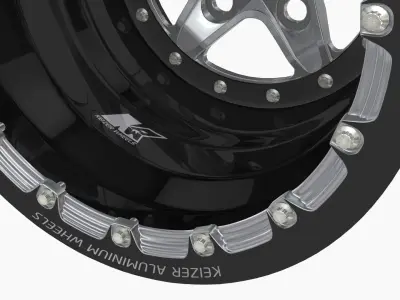Keizer Verbrand Forged SFI drag rear wheel Low-poly 3D model