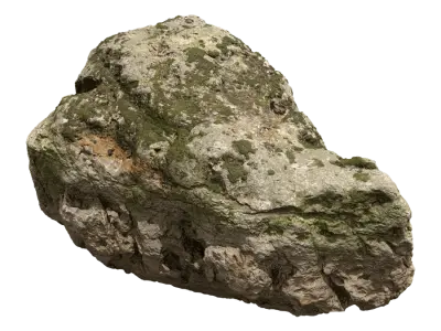  Mossy Rippled Large Rock Boulder Model 