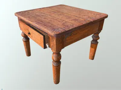 Set of old vintage furniture 3D Model Collection