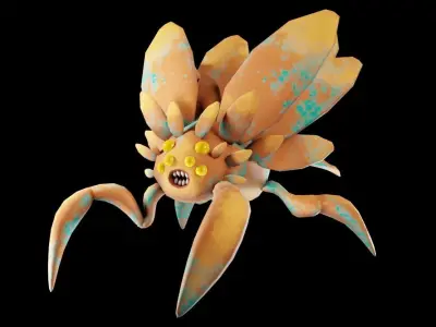 Alien Bug Low-poly 3D model