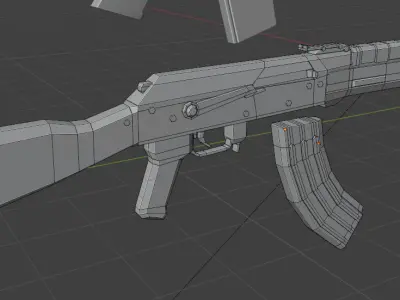 Low poly baked weapons pack 1 Low-poly 3D model