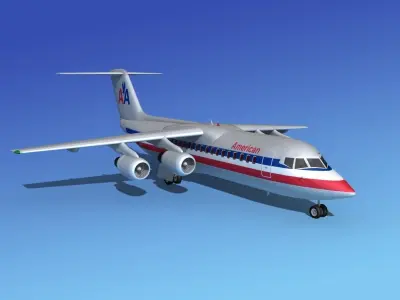 BAe 146-300 American Airlines 3D model