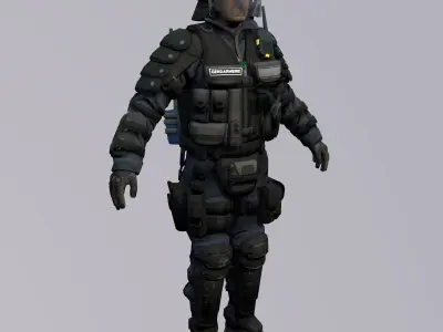 Agent from the game CSGO Cadet National Gendarmerie 3D model