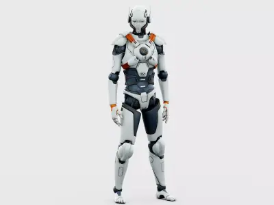 CYBORGTOPIA B-17  Rigged for Unreal Engine - Unity - MIXAMO 3D model