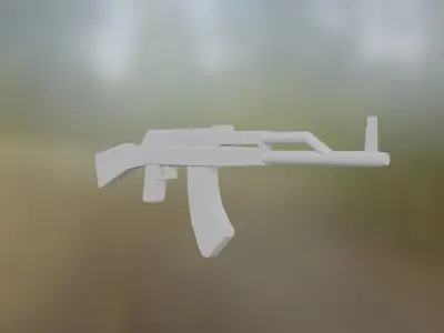 AK-47 Low Poly 3D Model Low-poly 3D model