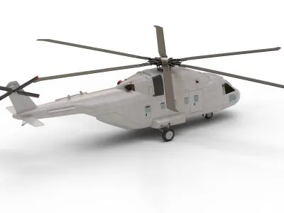 Helicopter Low-poly  Low-poly 3D model