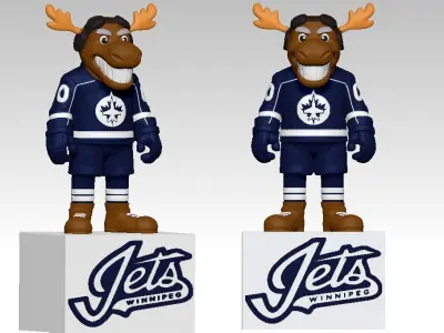 NHL - Winnipeg Jets mascot statue - decor 3D print model