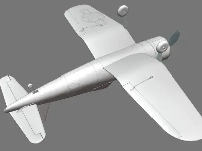 F4U Corsair RC plane 3D model 3D model