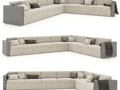 Large sectional sofa Free 3D model