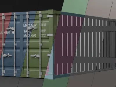 Cyberpunk 2077 Container Free low-poly 3D model