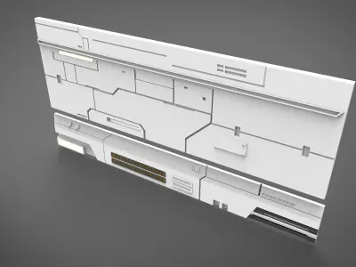 sci-fi wall architect interior 2 3D print model