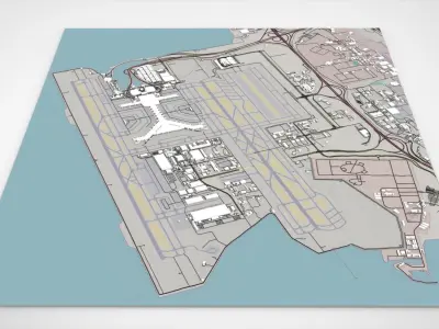Hamad International Airport 3D model