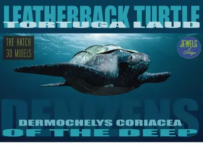 Leather back Turtle Low-poly 3D model