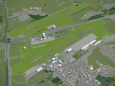Leipzig - city and surrounding area 3D model