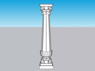 indian jodhpuri stone piller column 3D model