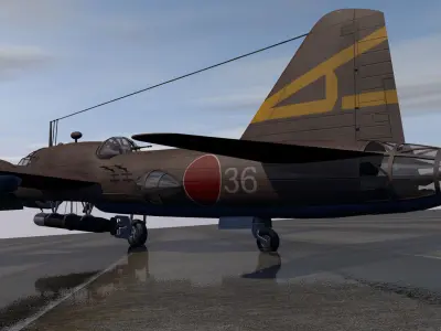 Mitsubishi Ki-67 Hiryu - aka Peggy 3D model