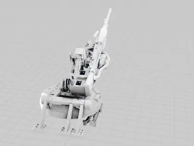 Tank Capolla Machine Gun Design 3D model