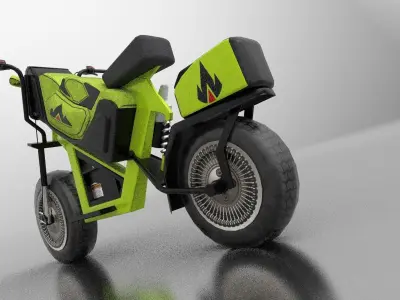 Golf Bike Low-poly 3D model