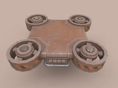 Stylized Flying Jump Pad Low-poly 3D model