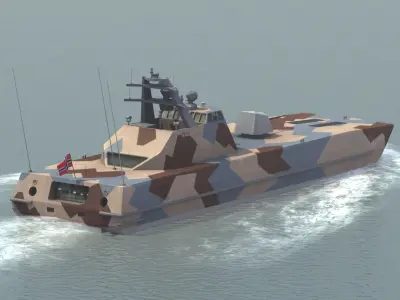 HNoMS Skjold Corvette 3D model