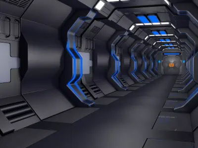Sci Fi Corridor Tunnel  3D model purchase