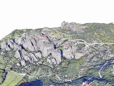 The Meteora - rock - mountain Low-poly 3D model