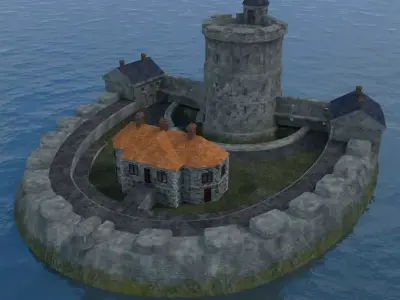 XVIIIth Century coastal fortress 3D model