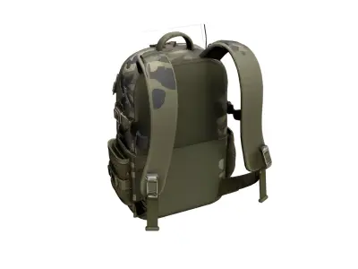Military Tactical Backpack Combat Gear Bag 07 3D model