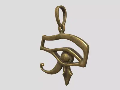 Decorative Golden Eye 3D model