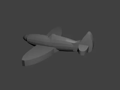 British Supermarine Spitfire Fighter Aircraft Free 3D print model