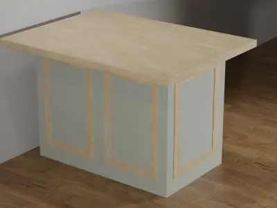 Canyon Kitchen Island by Path Design Free 3D model