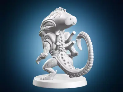 Alien Xenomorph Chibi 3D print model