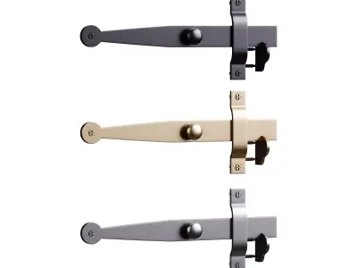 Cast Iron Gate Latch Bar Catch 3D model