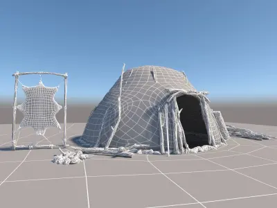 Neolithic House 3D model 3D model
