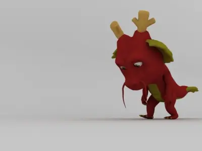 Pet Dragon  Low-poly 3D model