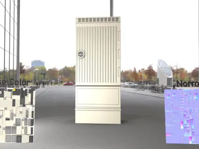 Electrical Distribution Cabinet 139 Low-poly 3D model