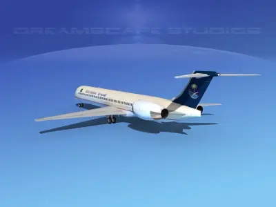 McDonnell Douglas MD-90 Saudi Arabian  3D model