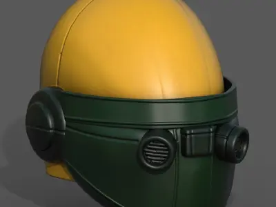 Helmet plastic mask scifi futuristic 3d model  Low-poly 3D model
